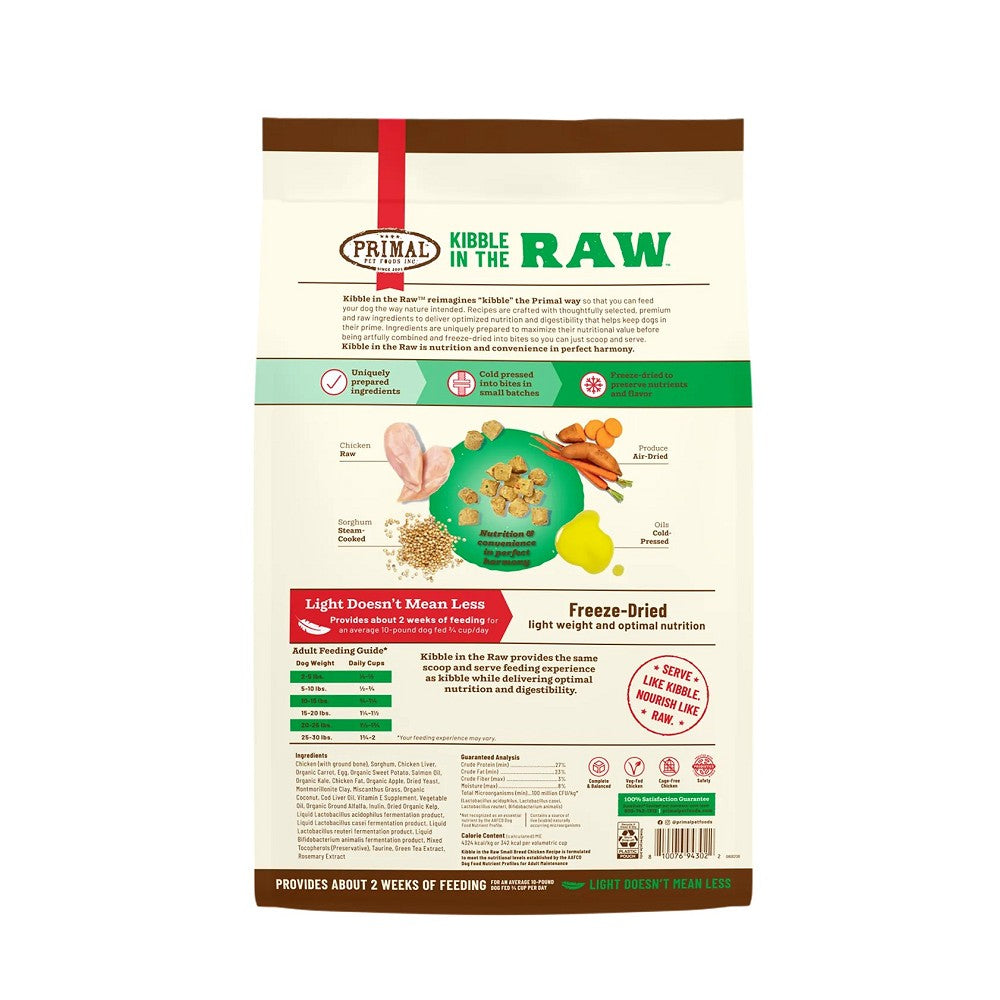 Kibble In The Raw - Freeze Dried Chicken Dog Food