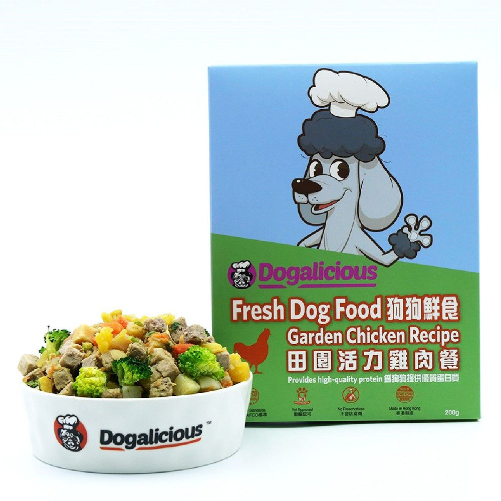 Dogalicious - Frozen Fresh Made Garden Chicken Recipe Dog Food