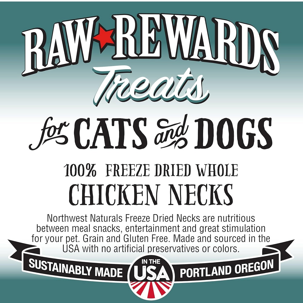 Raw Rewards Freeze Dried Chicken Neck Treats for Dogs & Cats