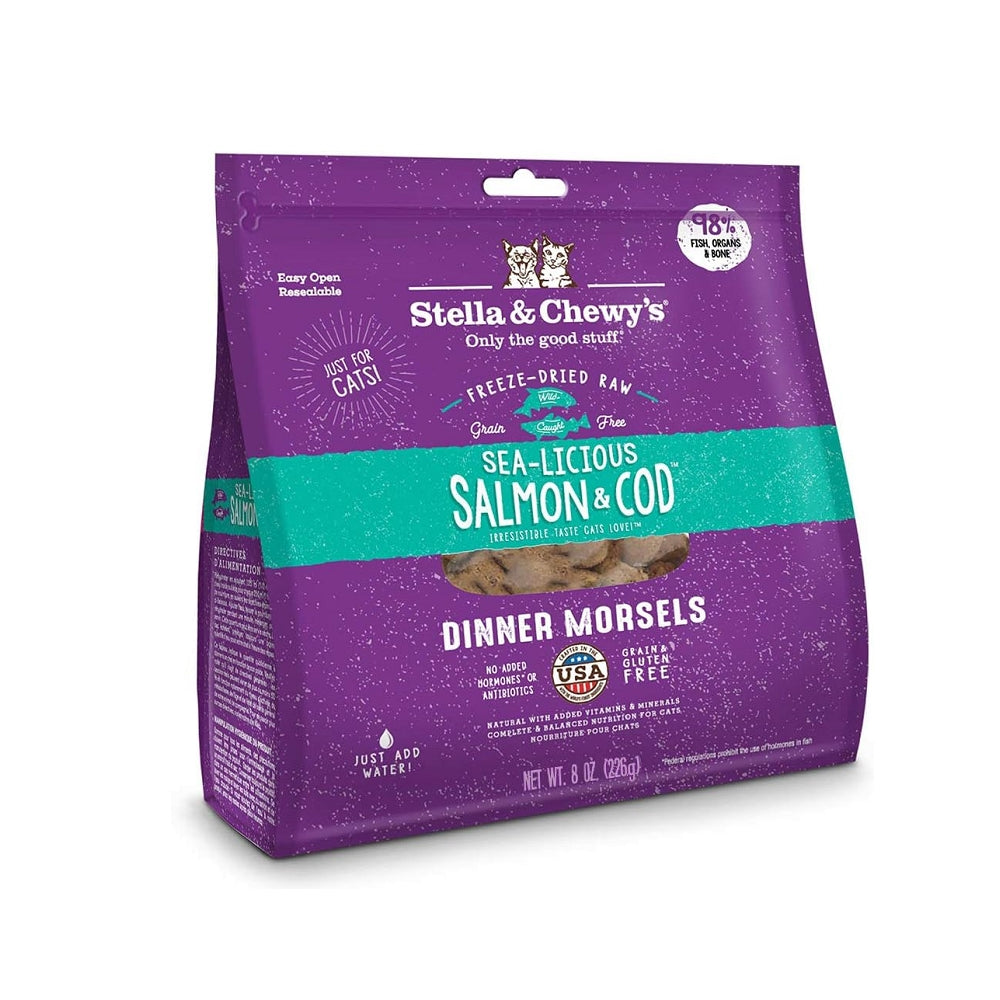 Grain Free Freeze Dried Salmon & Cod Dinner Morsels Cat Food