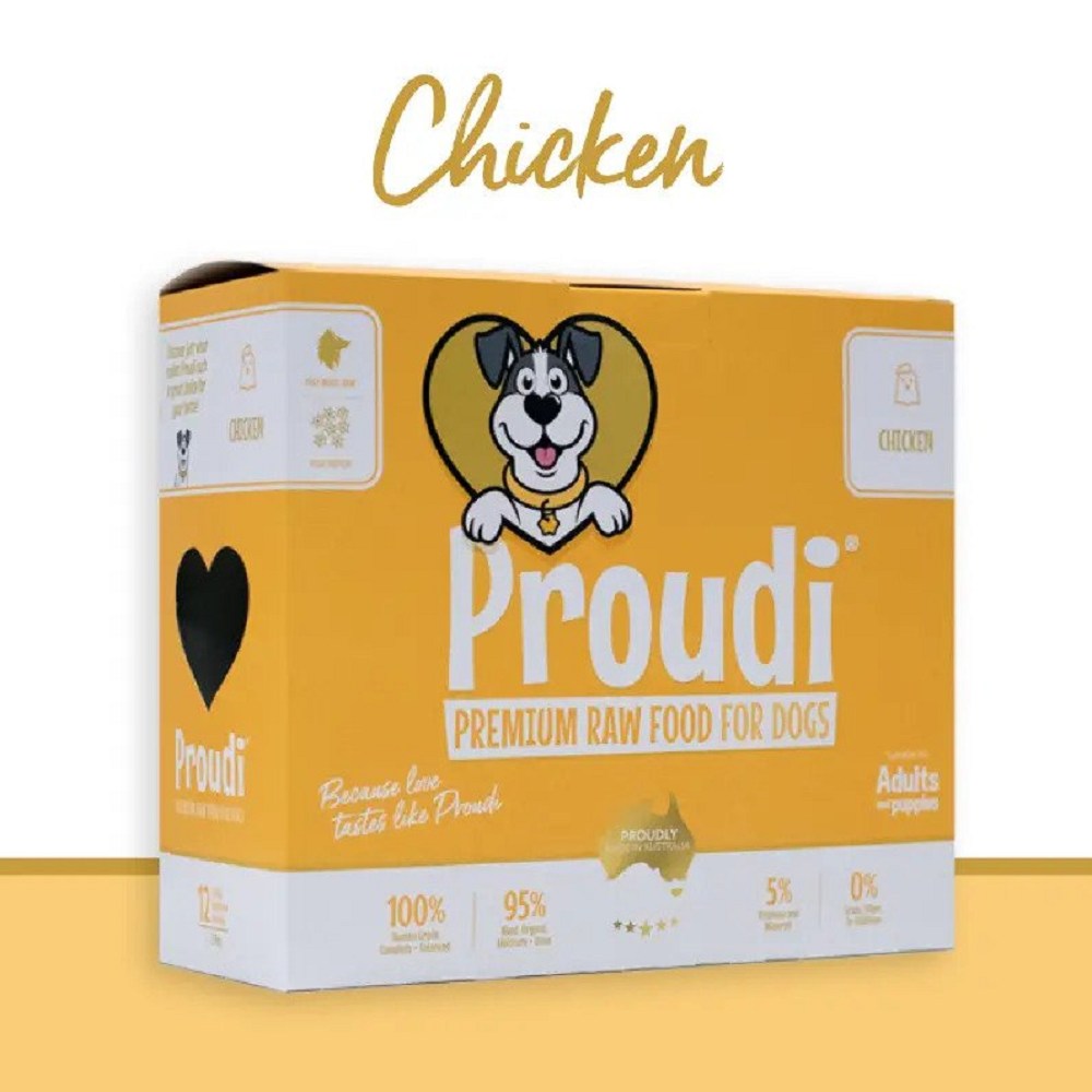 Frozen Single Protein Chicken Raw Dog Food