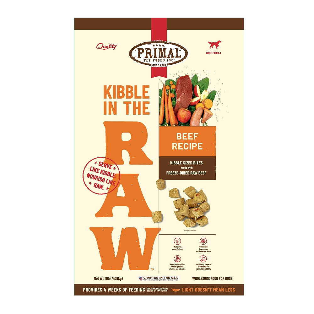 Kibble In The Raw - Freeze Dried Beef Dog Food