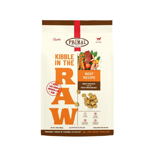 Kibble In The Raw - Freeze Dried Beef Dog Food
