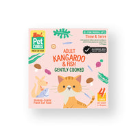 Frozen Fresh Human-Grade Gently Cooked Kangaroo & Fish Adult Cat Food
