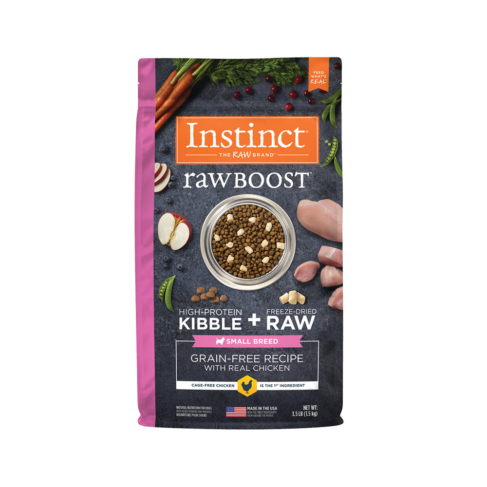 Picture of Raw Boost Grain-Free Small Breed Recipe Kibble Dog Dry Food- Chicken