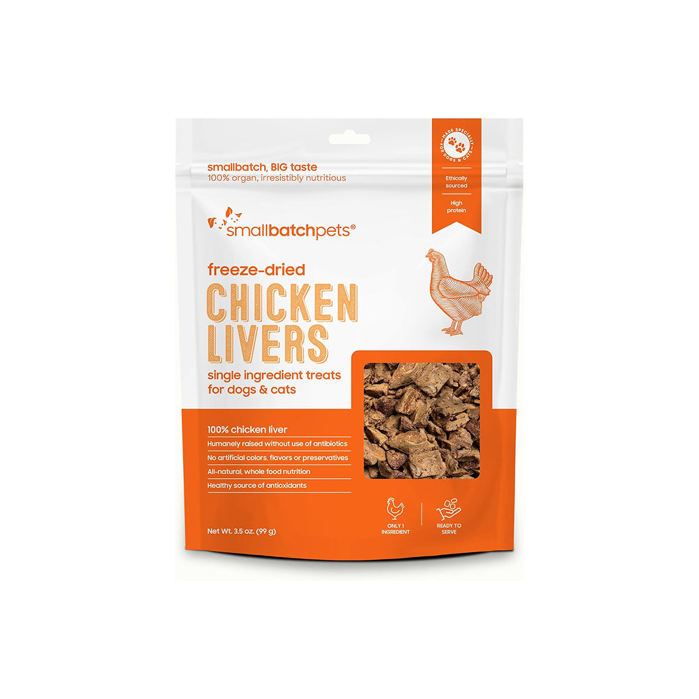 Smallbatch Freeze Dried Chicken Liver Treats for Dogs Cats