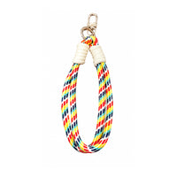 Multi-Colour Phone Strap with Two Charms