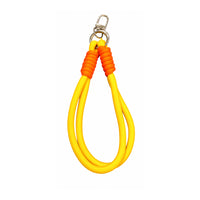 Yellow Phone Strap with Two Charms