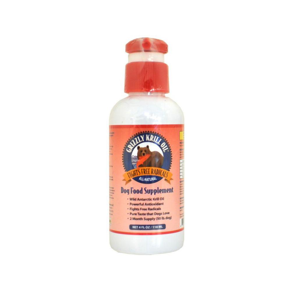 Grizzly - Wild Antarctic Krill Oil Antioxidant Supplement for Dogs 8 oz