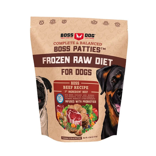 Canine Frozen Raw Diet Beef Entrees Dog Food