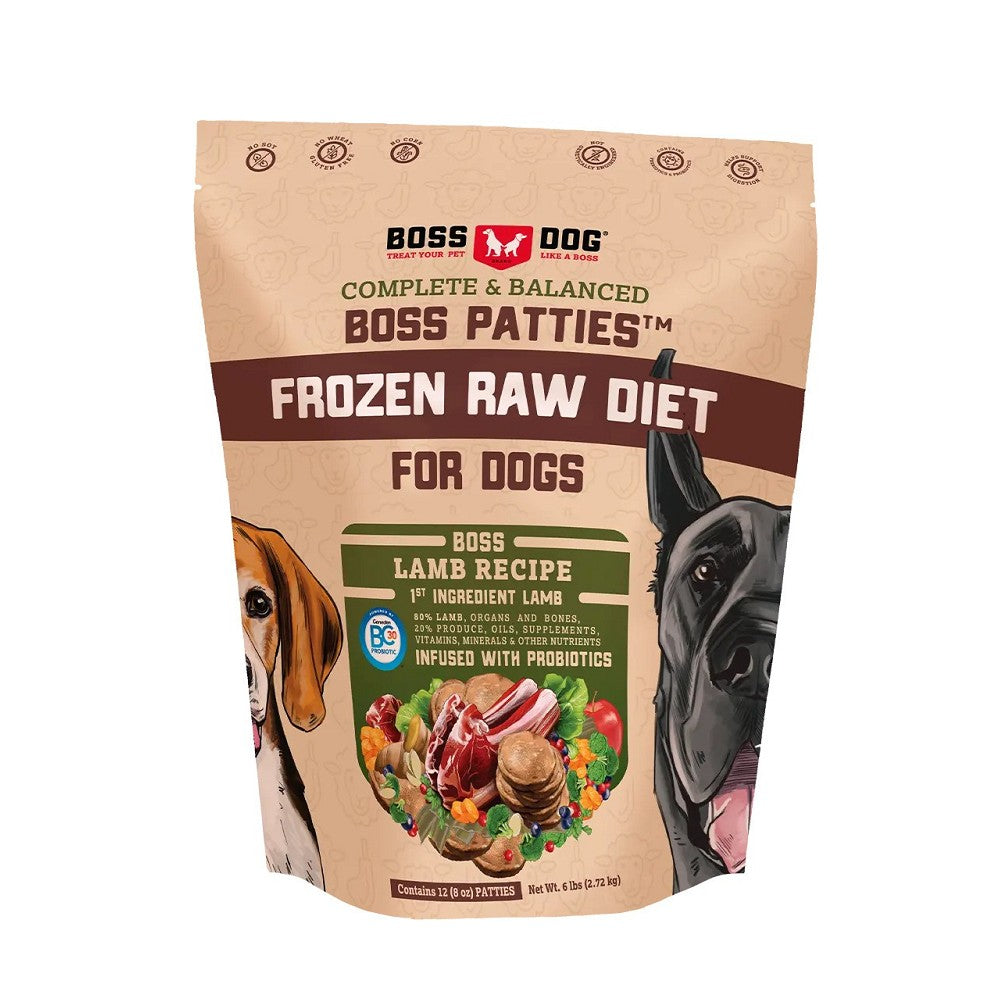 Canine Frozen Raw Diet Lamb Entrees Dog Food