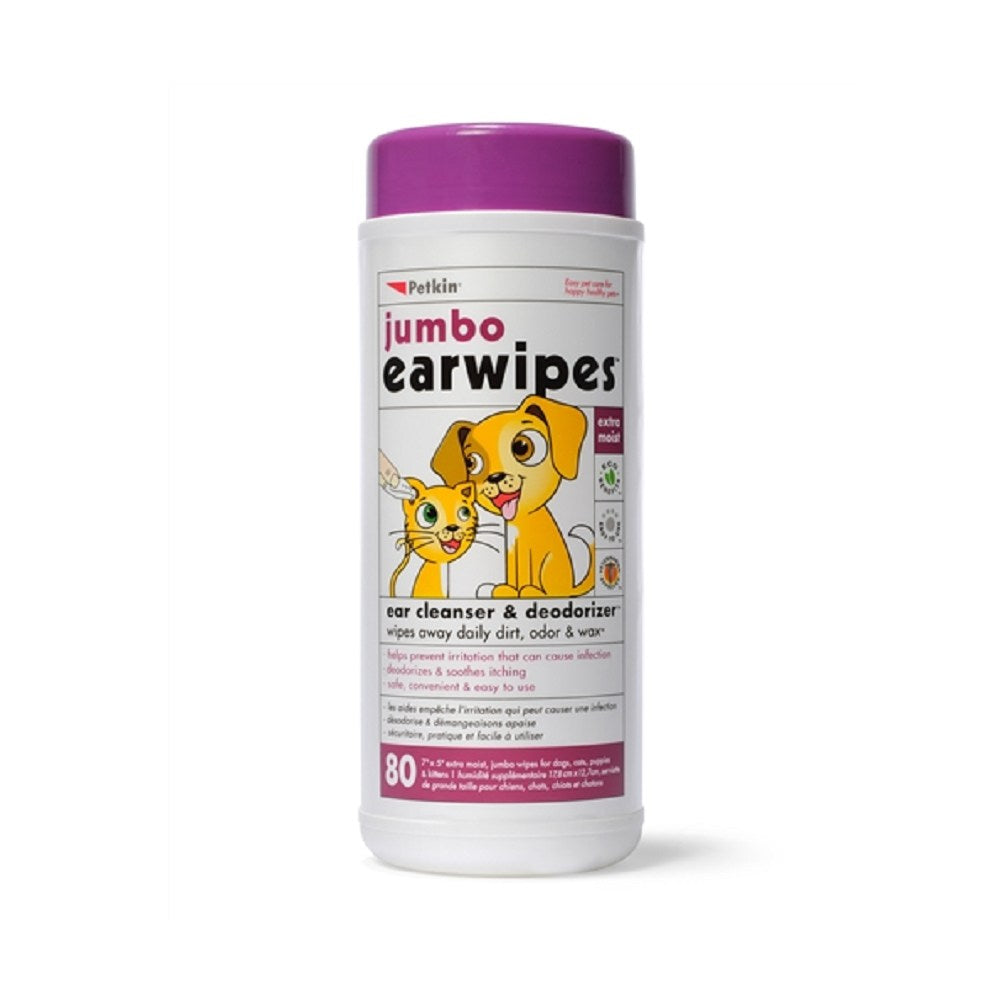 Petkin Ear Wipes for Dogs & Cats