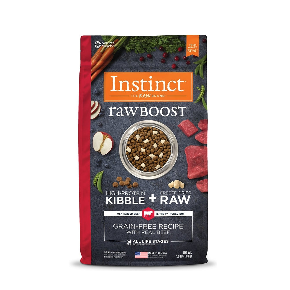 Raw Boost Grain-Free Kibble Dog Dry Food - Beef