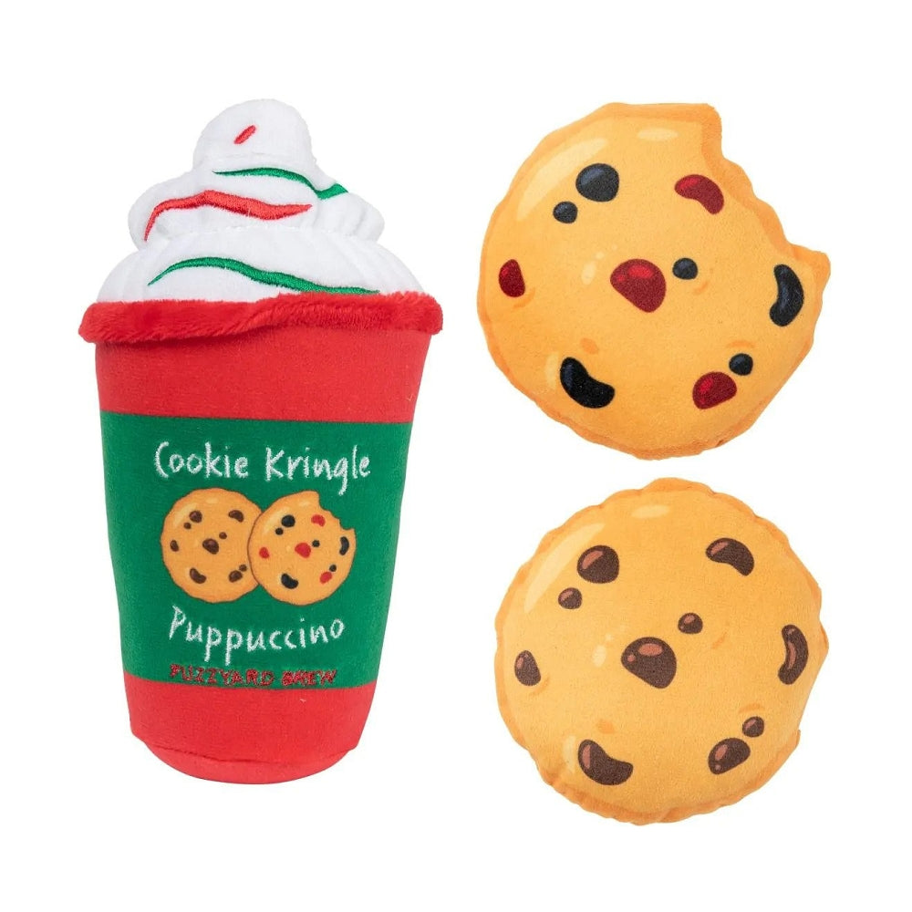 Christmas Puppuccino & Cookies Dog Toy