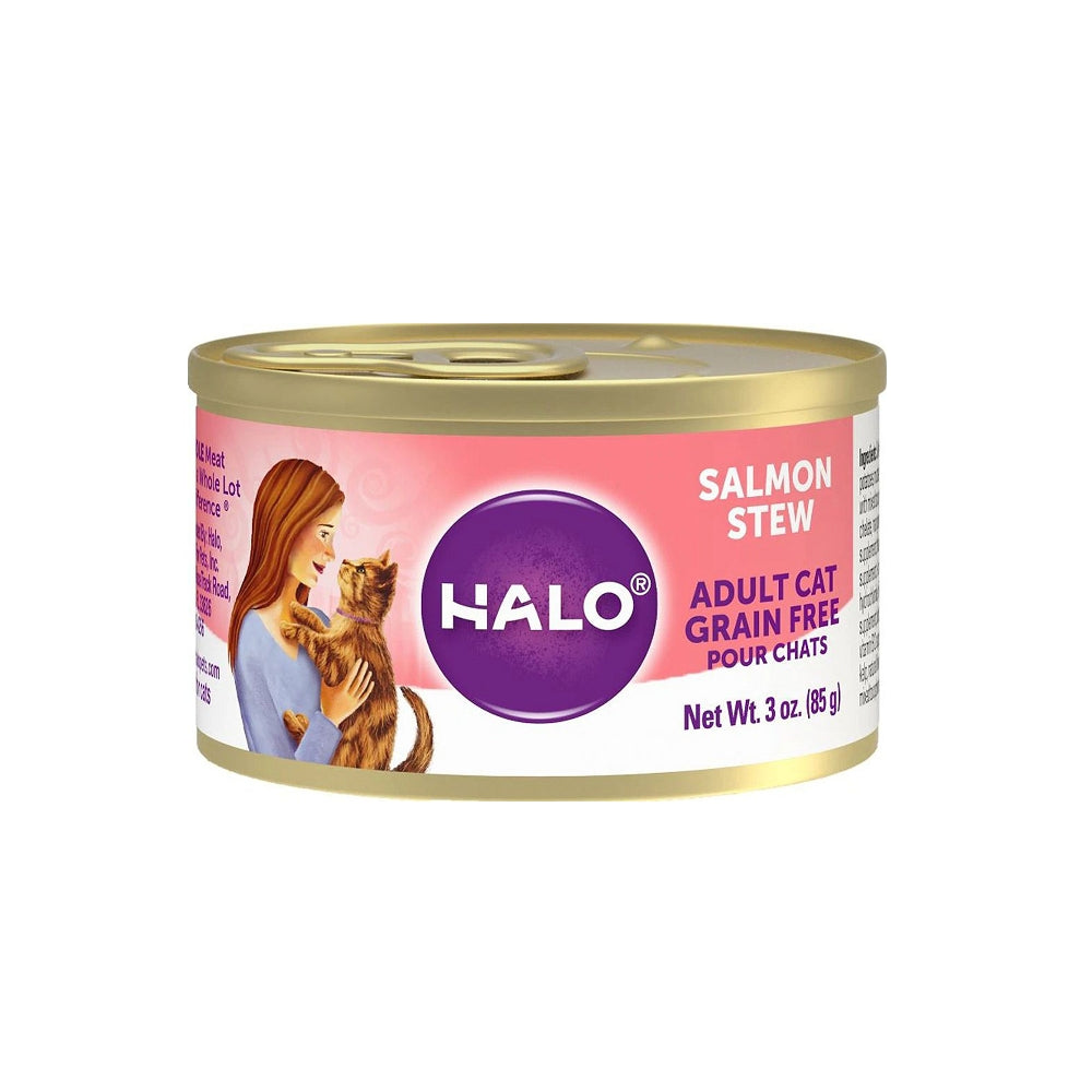 NOT FOR SALE - (Free Gift) Halo -Grain Free Adult Salmon Stew Cat Can x6