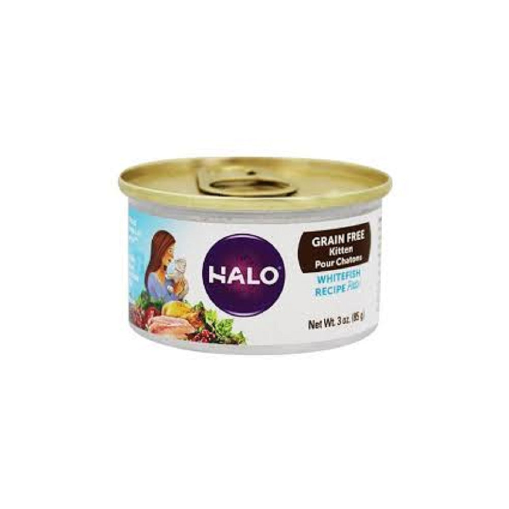 NOT FOR SALE - (Free Gift) Halo - Grain Free Kitten Whitefish Pate Cat Can x2