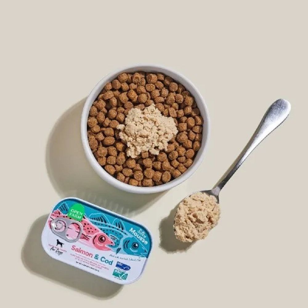 Cod Fish Mousse Silky Mousse Salmon & Cod Tasty Meal Topper for Dogs