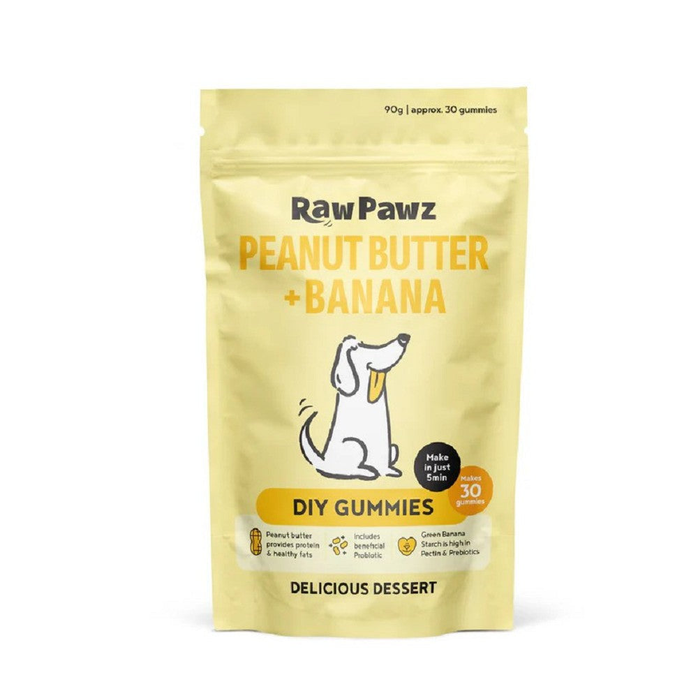 Banana Peanut Butter Dog DIY Gummies Whiskers N Paws