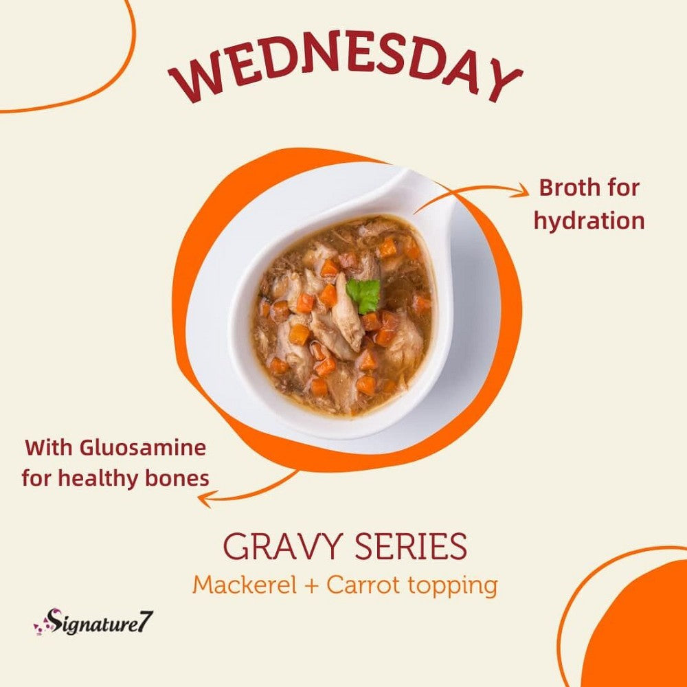 Real Meat Gravy - Wed - Mackerel w/ Carrot Topping Cat Can