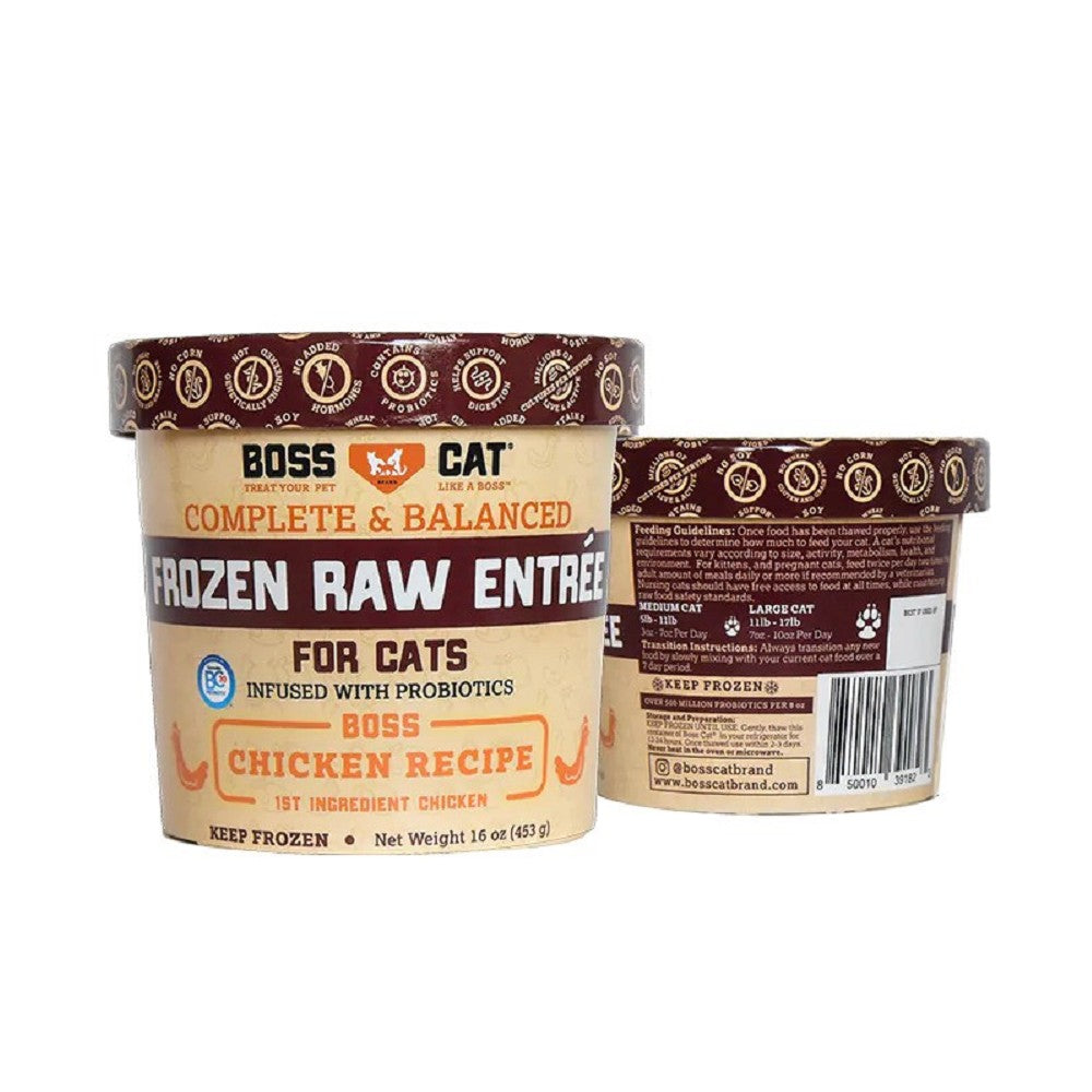 Feline Frozen Raw Diet Chicken Entrees Cat Food