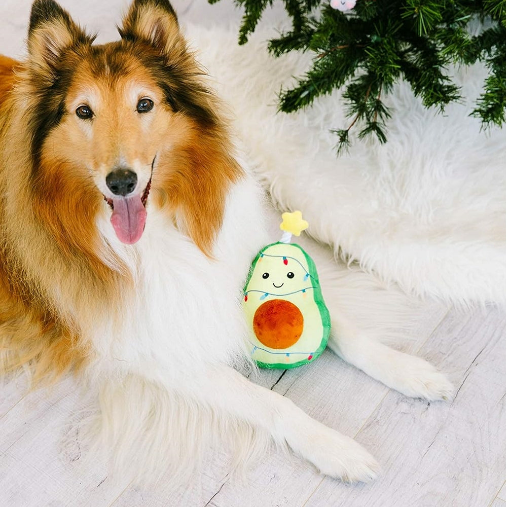 Christmas Avocado Dog Toy