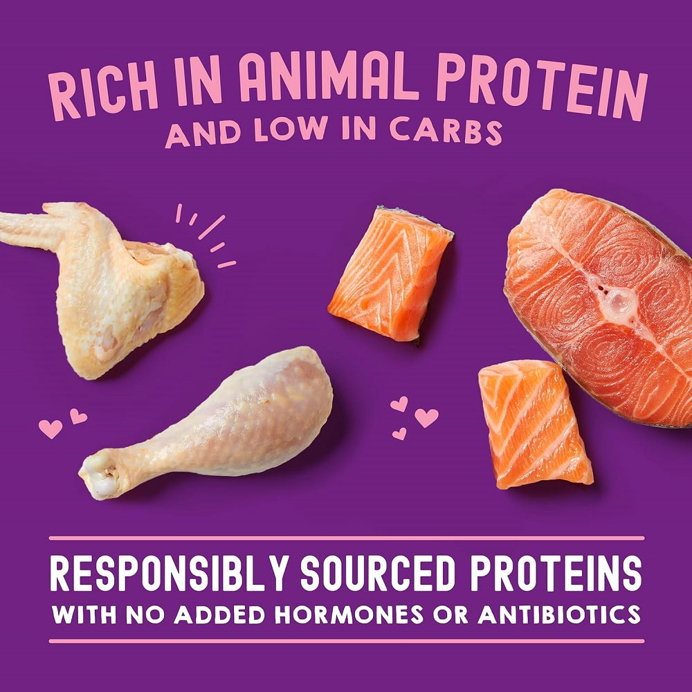 Carnivore Cravings Chicken & Salmon 100% Complete Balance Diet Recipe In Tasty Broth (Savory Shreds) Cat Pouch