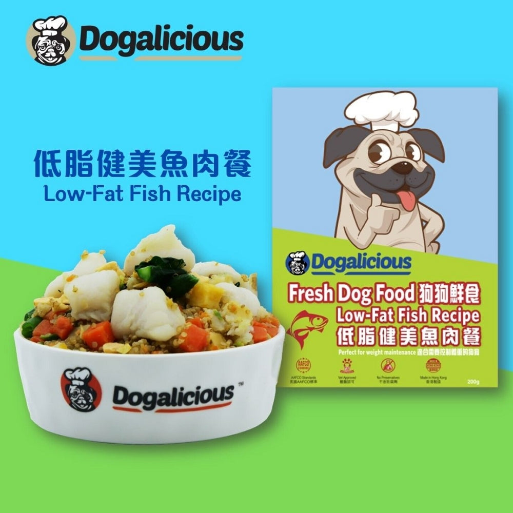 Dogalicious - Frozen Fresh Made Low-Fat Fish Recipe Dog Food