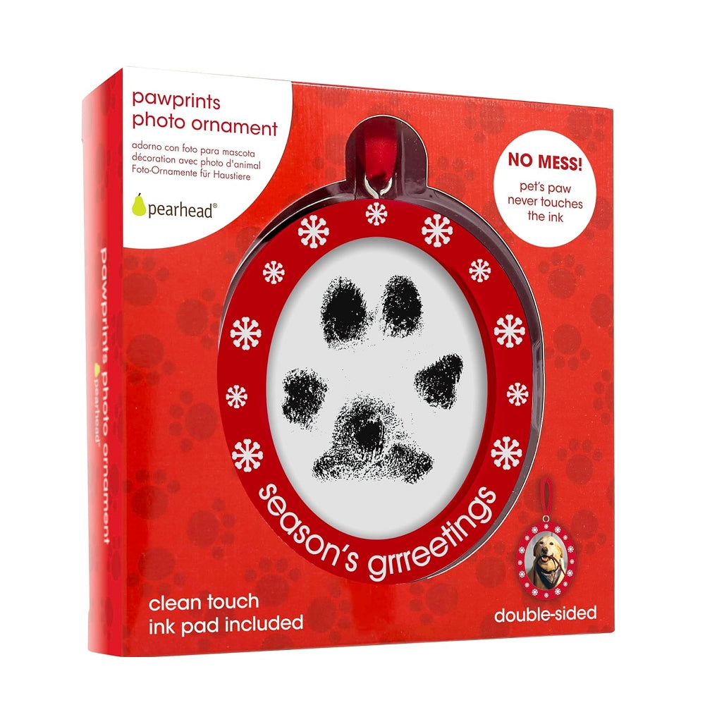 Christmas Double Sided Pawprints Ornament