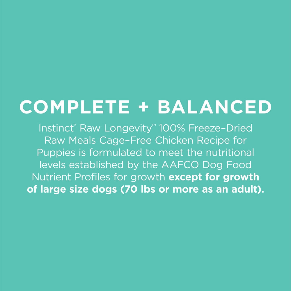 Raw Longevity Freeze Dried Raw Meals - Chicken Puppy Food