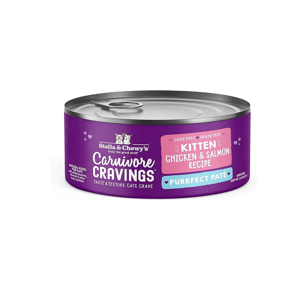 Carnivore Cravings  Kitten Chicken & Salmon 100% Complete Balance Diet Recipe Wet Cat Can