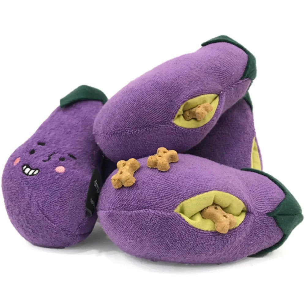 Gadgetable Eggplant Dog Plush Toy