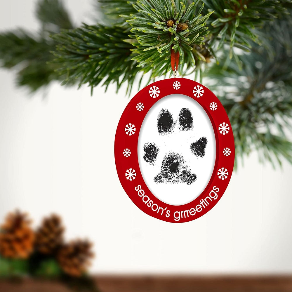 Christmas Double Sided Pawprints Ornament
