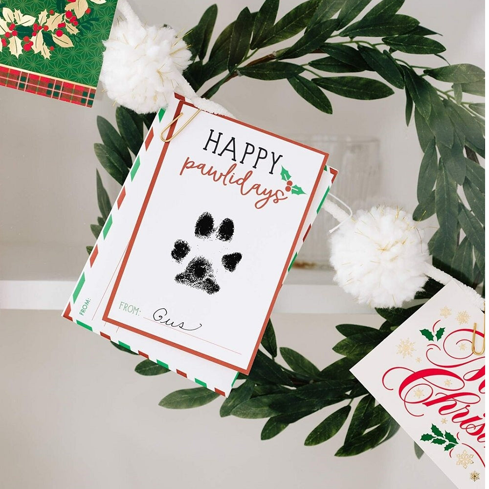 Christmas Paw Card Set with Envelopes