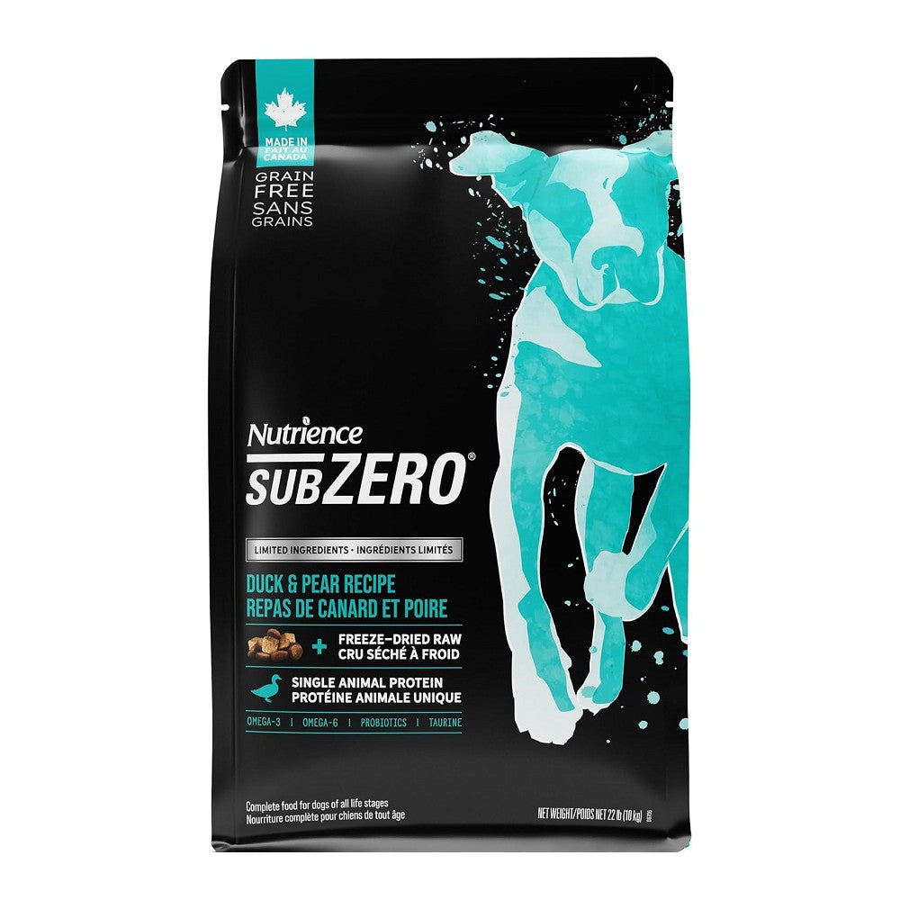 SubZero L.I.D Kibble with Freeze Dried Raw Cubes Duck & Pear for Dogs