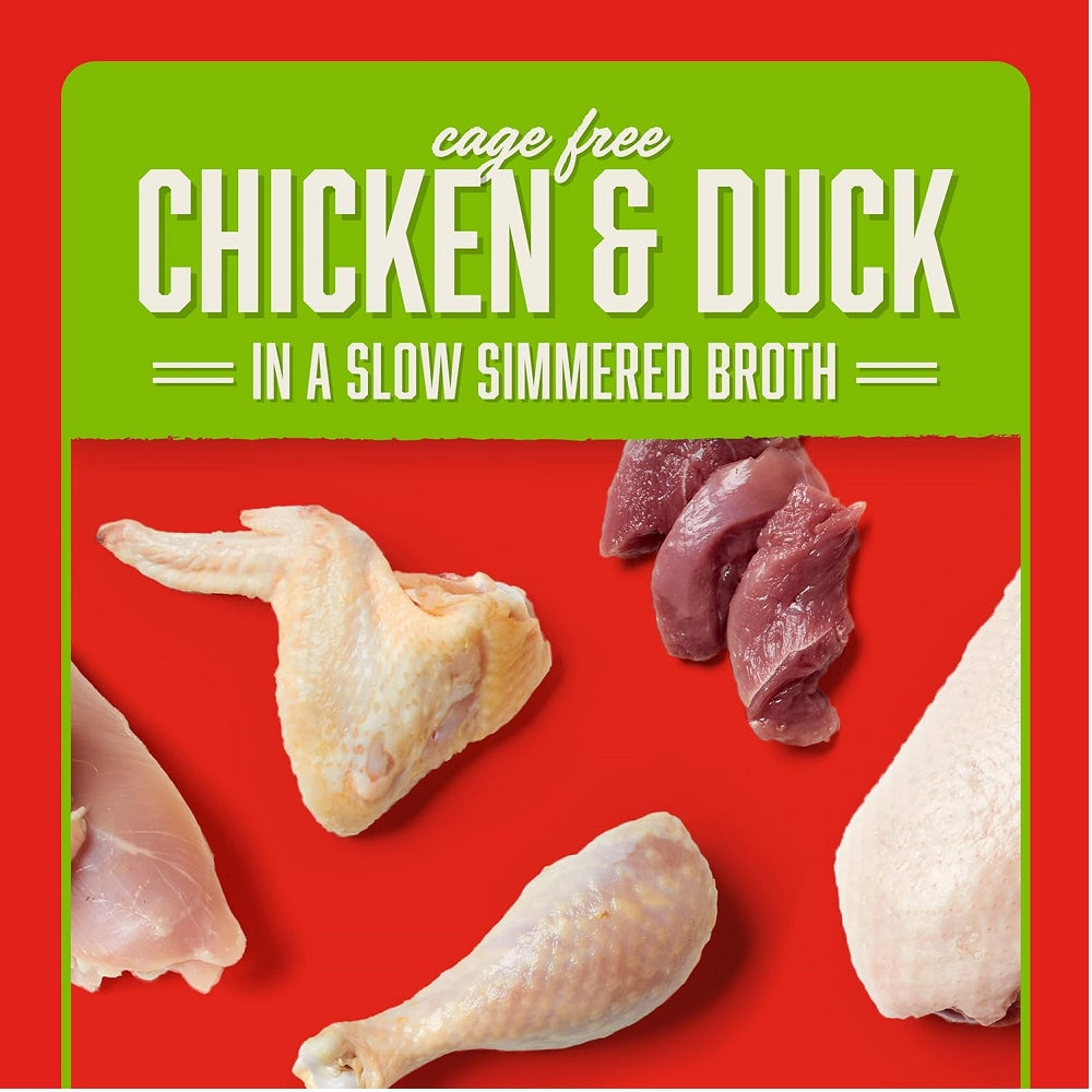 Stella's Shredrs Chicken & Duck Recipe in Broth Dog Pouch
