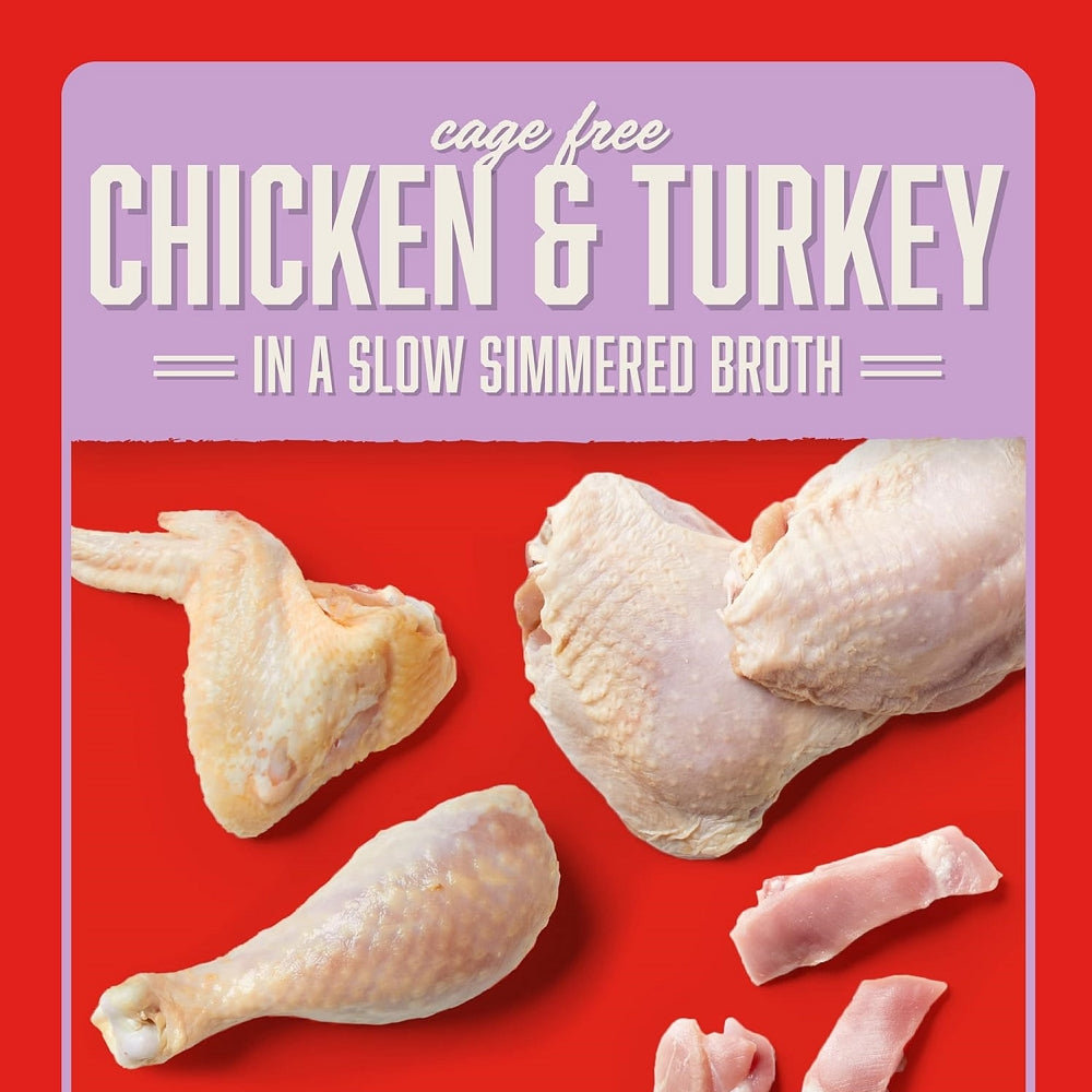 Stella's Shredrs Chicken & Turkey Recipe in Broth Dog Pouch