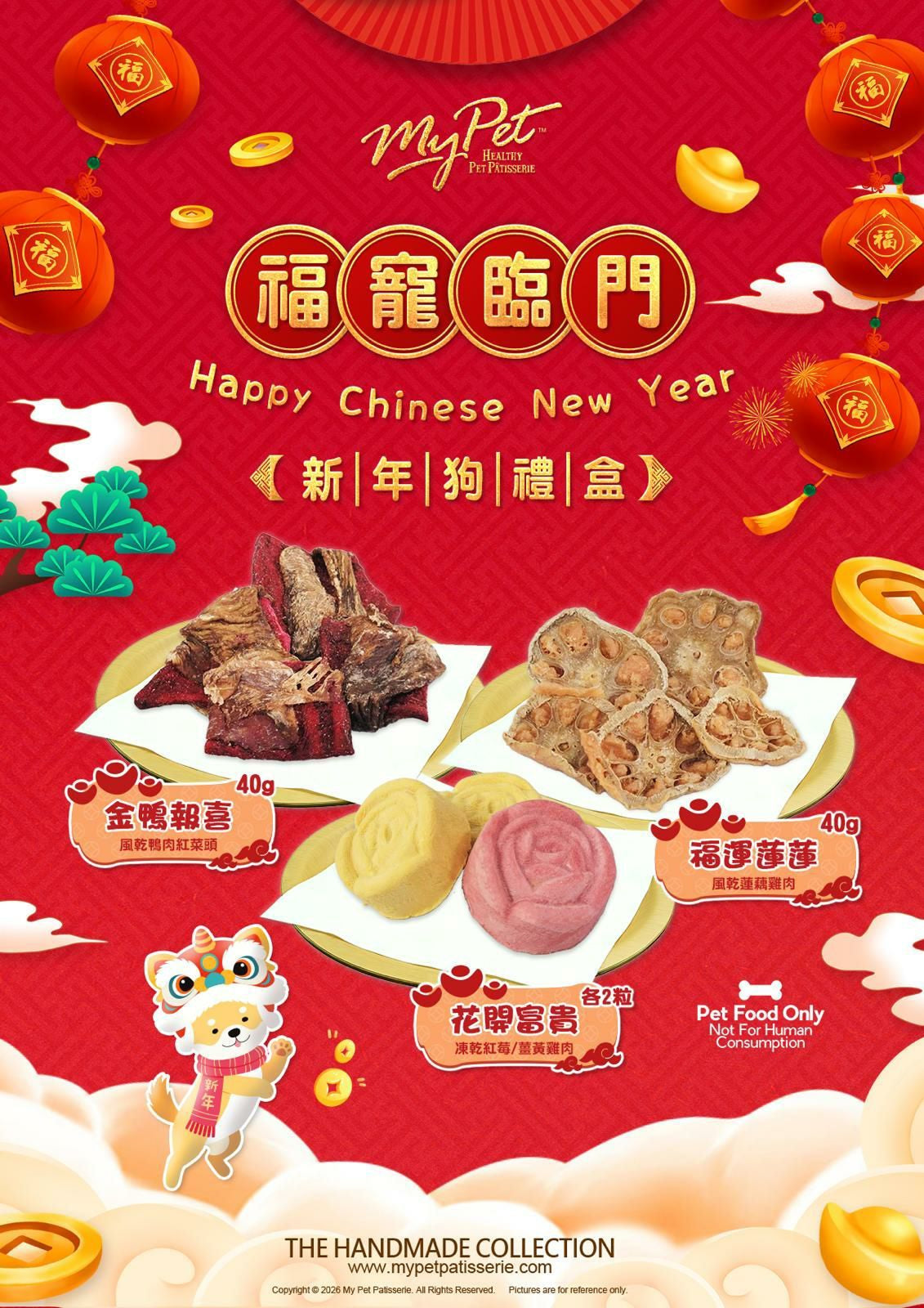 Wish You Prosperity CNY Cookies 2026 Gift Set for Dog