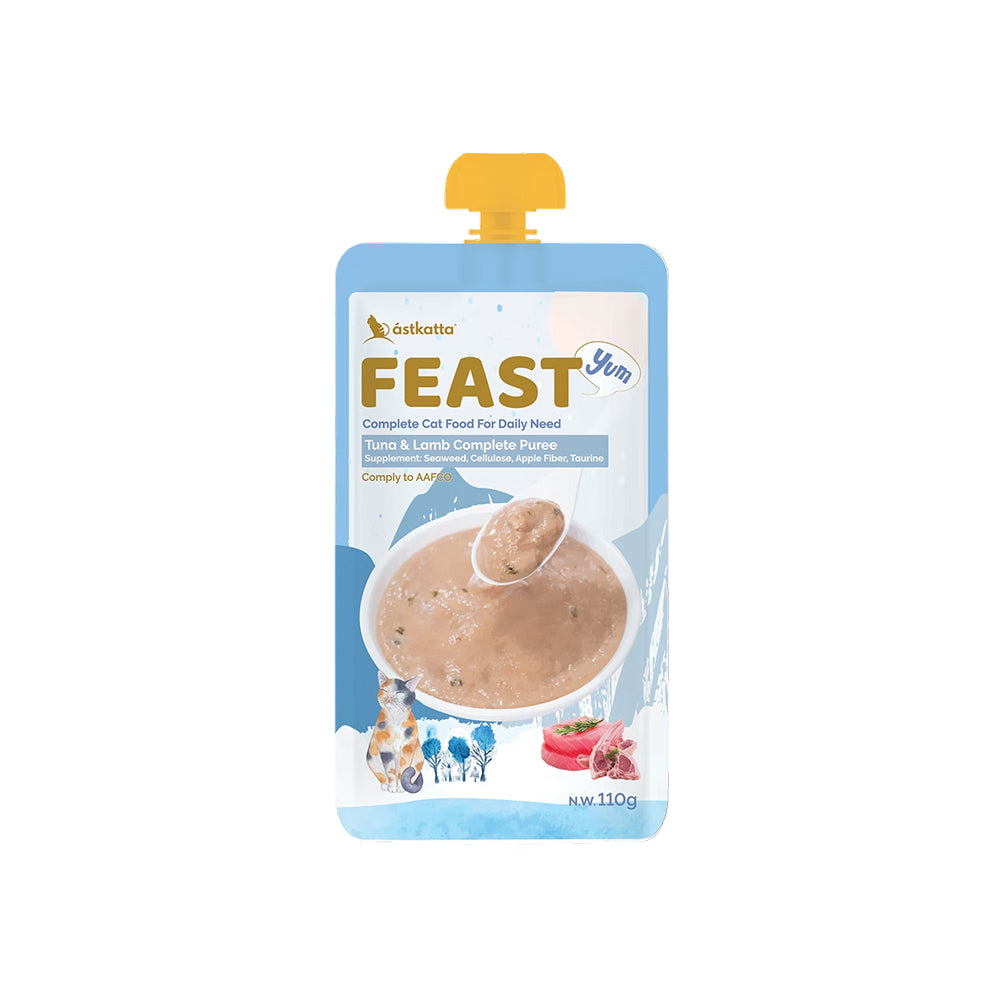 Feast Pure Tuna & Lamb Complete Puree Cat Pouch