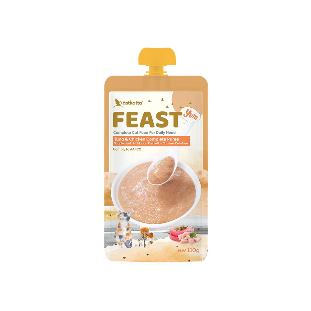 Feast Pure Tuna & Chicken Complete Puree Cat Pouch