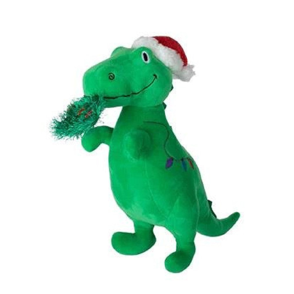 Christmas Rex With Christmas Hat Dog Plush Toy