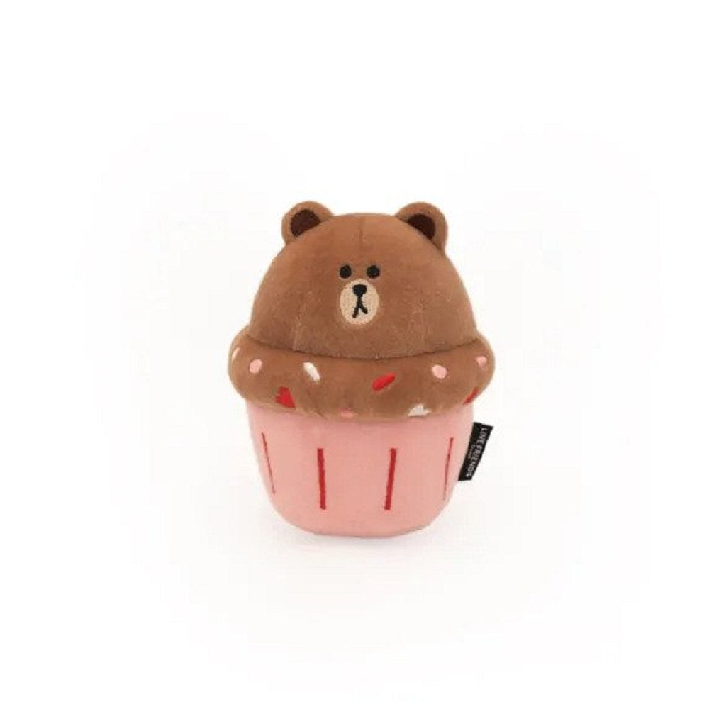 Line Friends NomNomz Brown Cupcake Dog Plush Toy