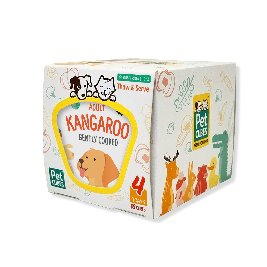 Frozen Fresh Human-Grade Gently Cooked Kangaroo Adult Dog Food
