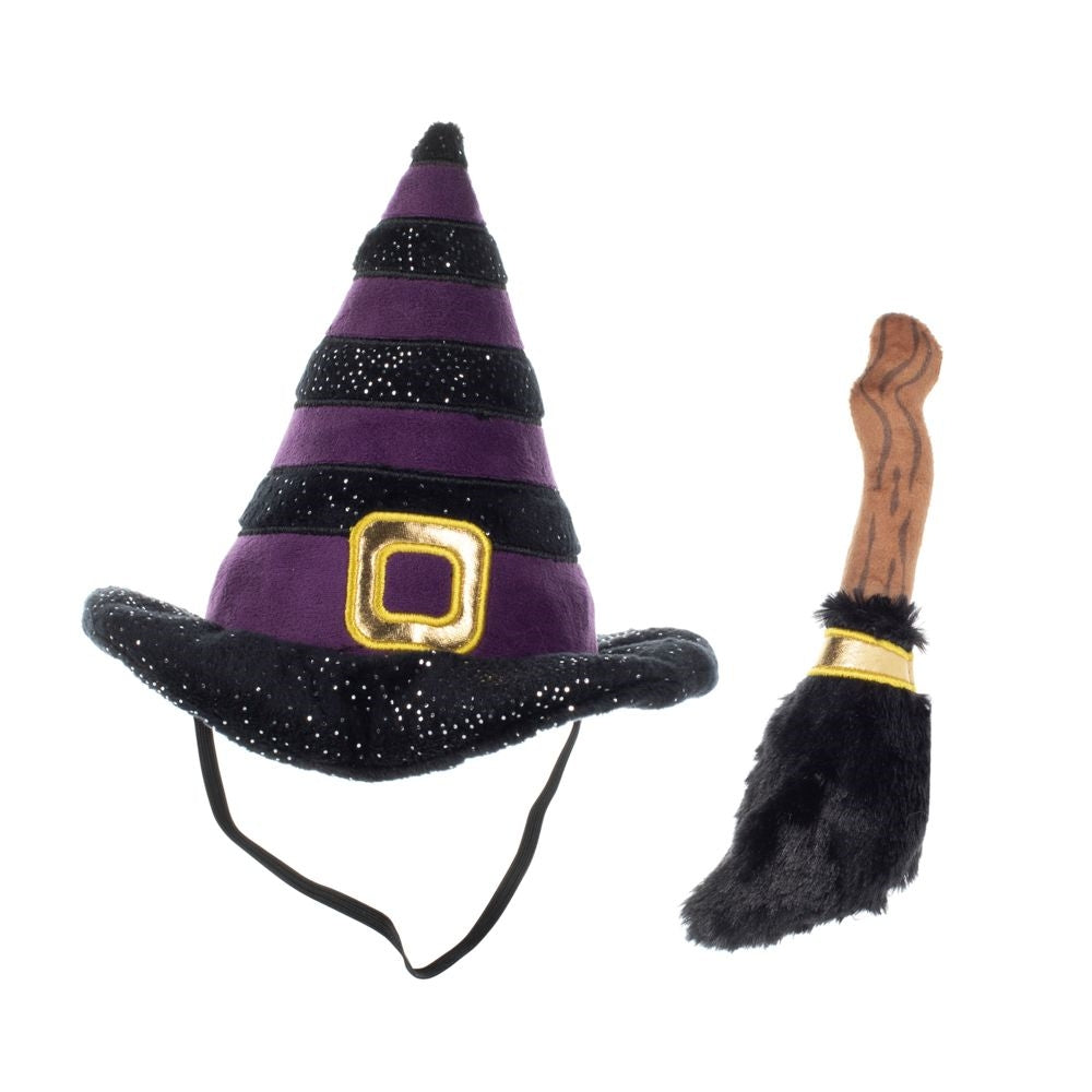Halloween Broom Wear Dog Plush Toy
