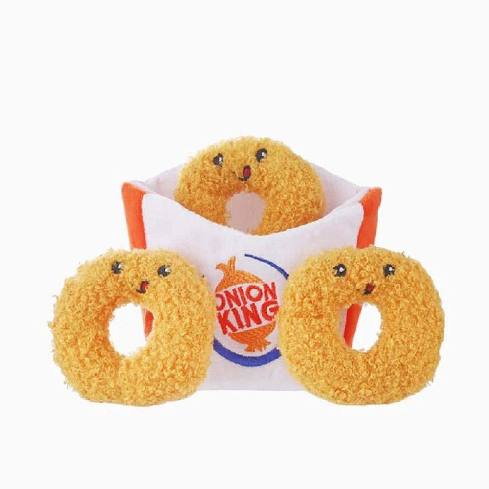 Food Party Onion Ring Dog Plush Toy