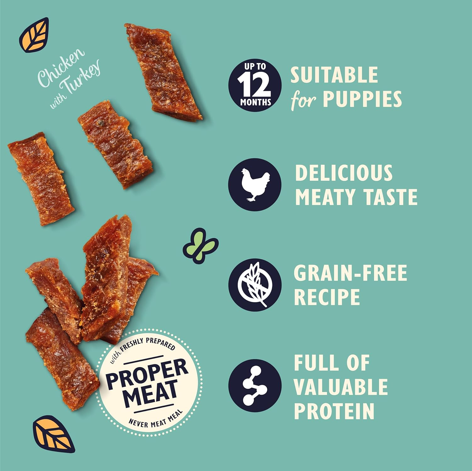 Lily's Kitchen - Chicken & Turkey Nibbles Puppy Dog Treats