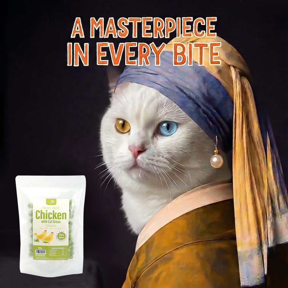 WNP Freeze Dried Chicken with Cat Grass Cat Treats