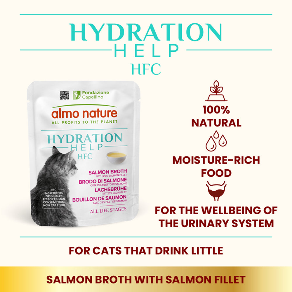 HFC Hydration Help Salmon Broth with Salmon Fillet Cat Food