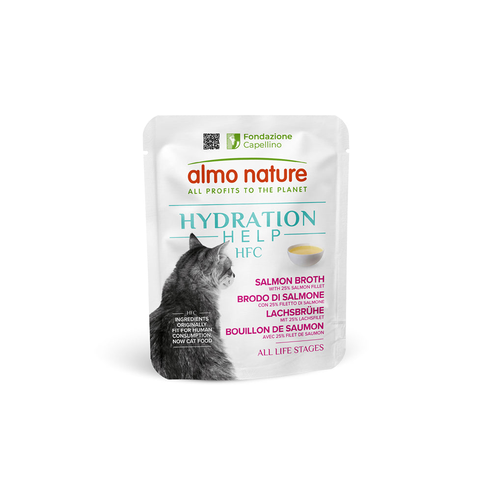 HFC Hydration Help Salmon Broth with Salmon Fillet Cat Food