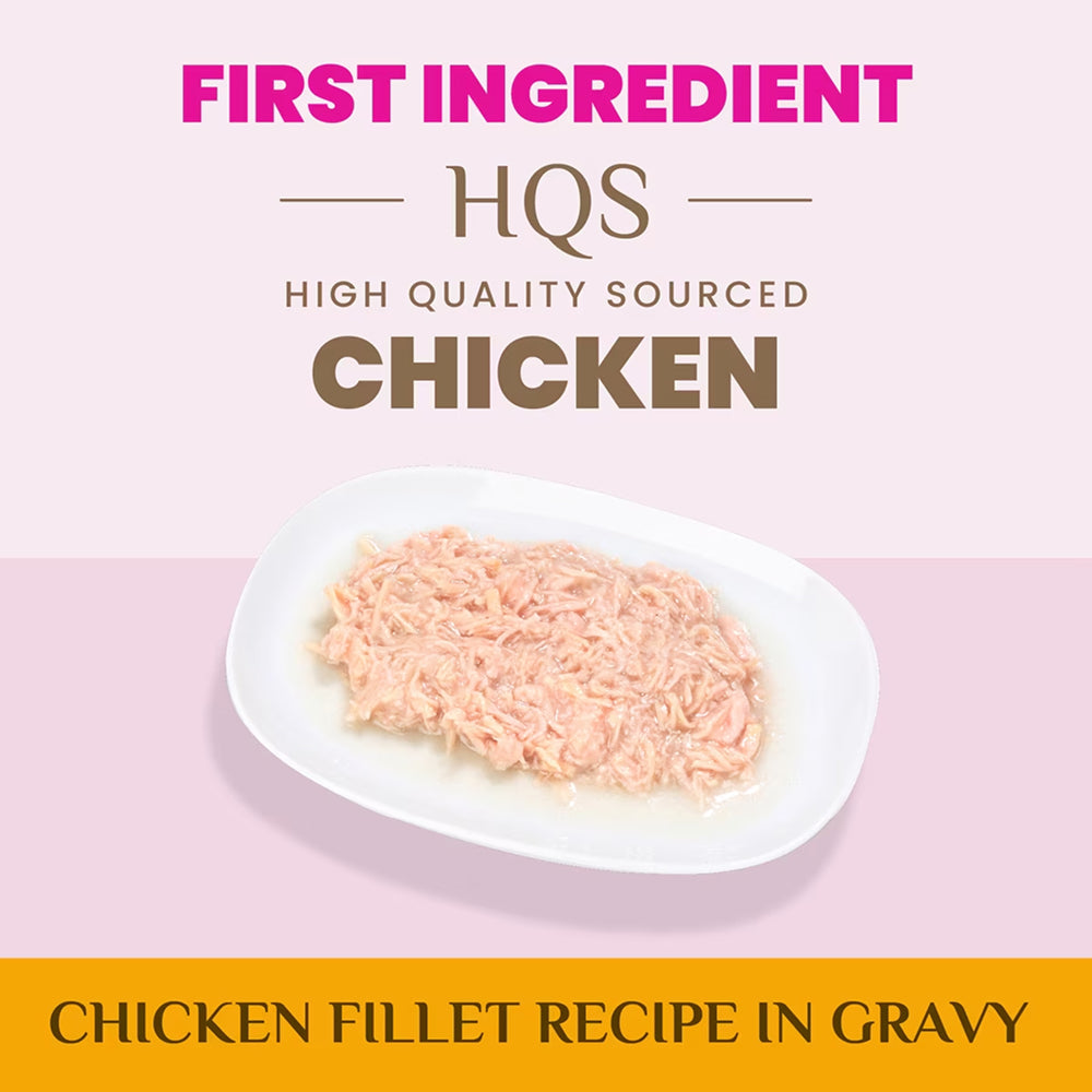 HQS Supportive Skin & Coat Support Formula - Chicken Fillet Recipe In Gravy Adult Cat Food