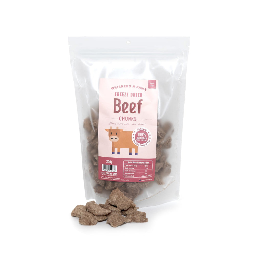 Limited Edition Freeze Dried Beef Diced Treats for Dogs & Cats
